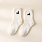 Fuzzy Cat Socks — White, 1 Pair