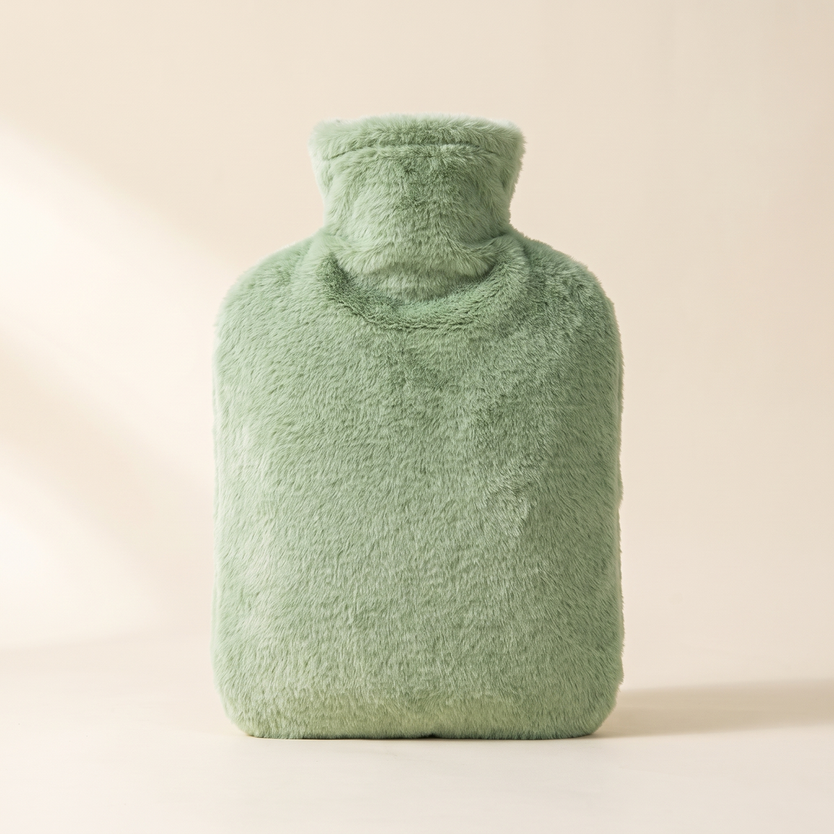 Hot Water Bottle with Soft Cover, 1 L — Green + Cover
