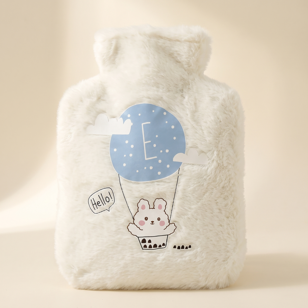 Plush Bear & Bunny Hot Water Bottle — Design A