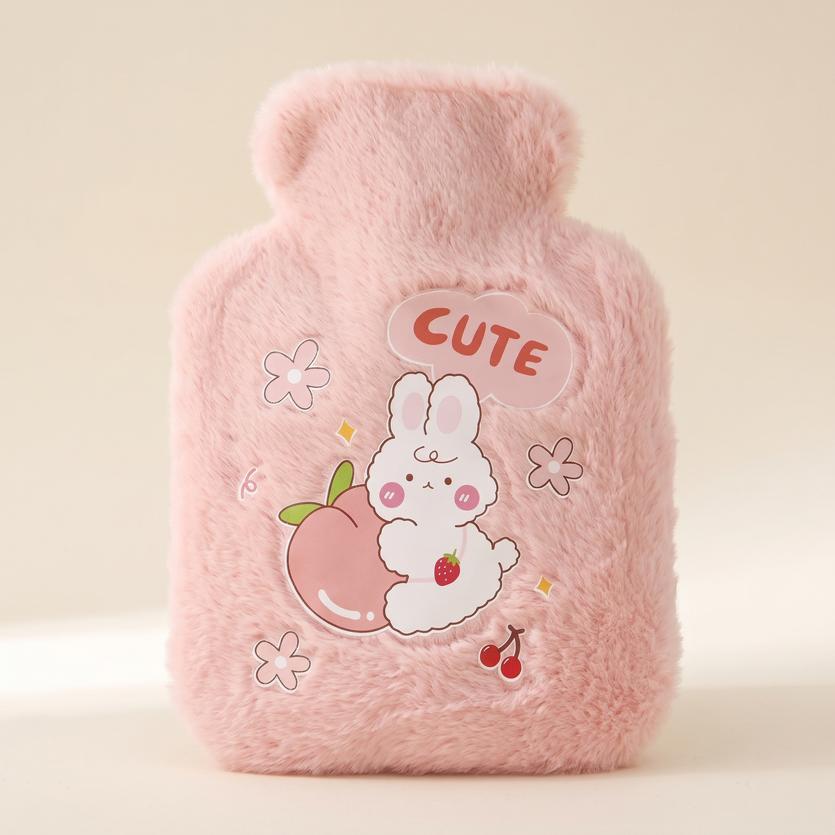 Plush Bear & Bunny Hot Water Bottle — Design C