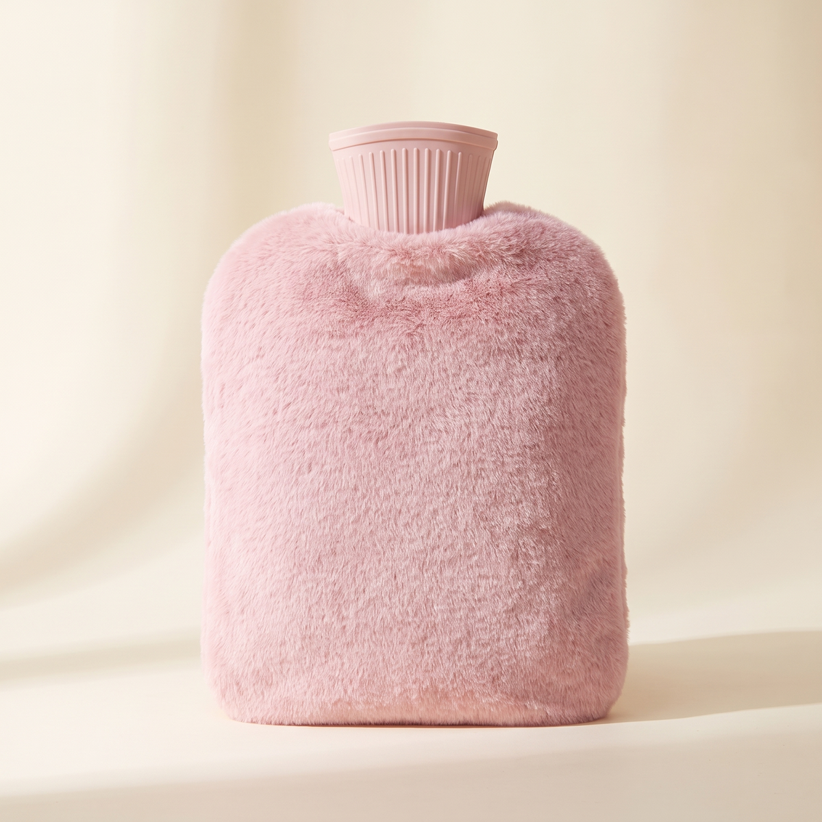 Hot Water Bottle with Soft Cover, 1 L — Pink + Cover