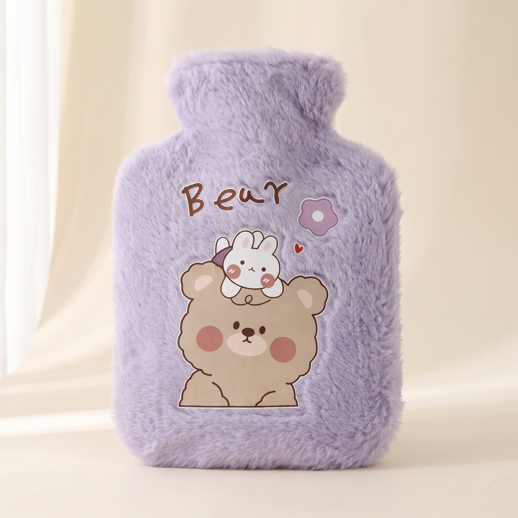 Plush Bear & Bunny Hot Water Bottle — Design H