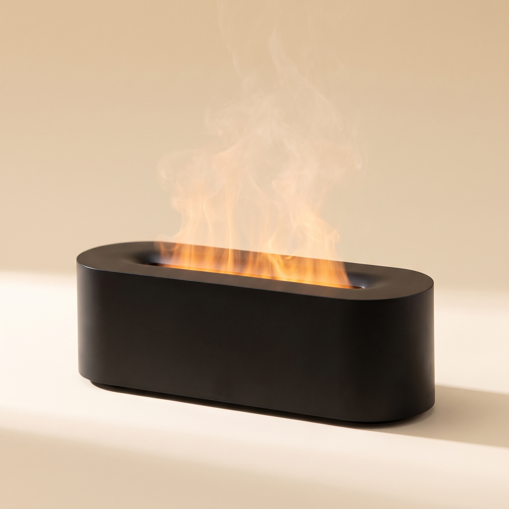 Flame Aroma Diffuser — Style A · Black