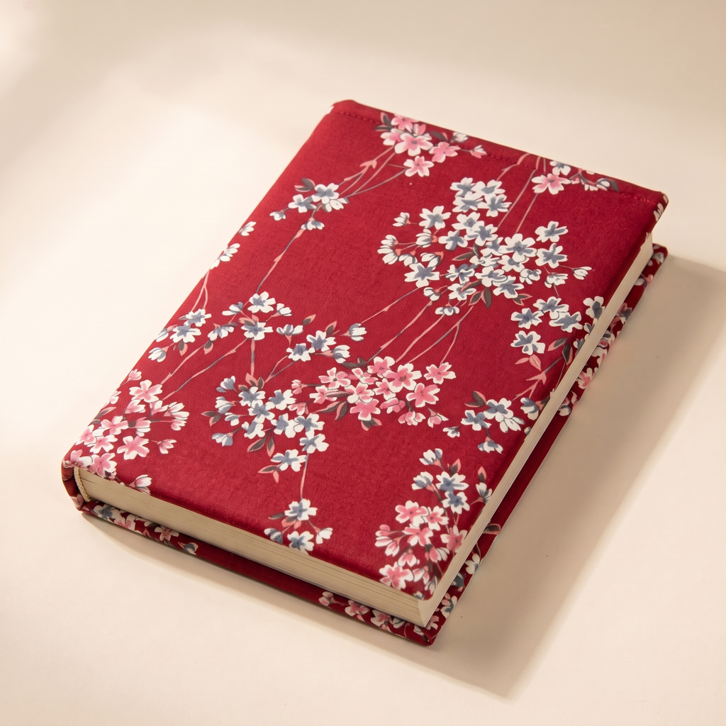Fabric Book Sleeve, A5 & A6 — A5 Red Floral