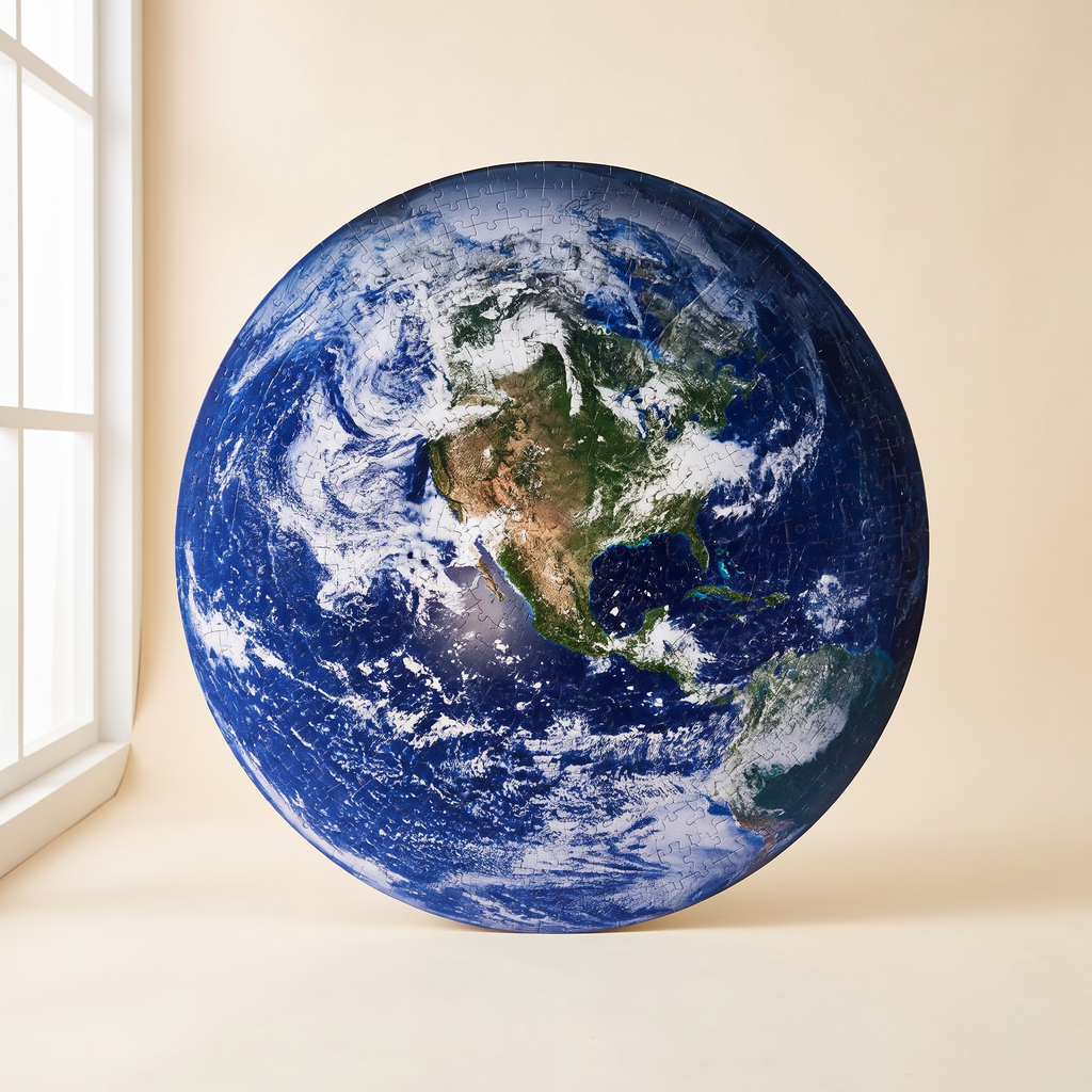 1000-Piece Puzzle: Moon & Earth — Earth