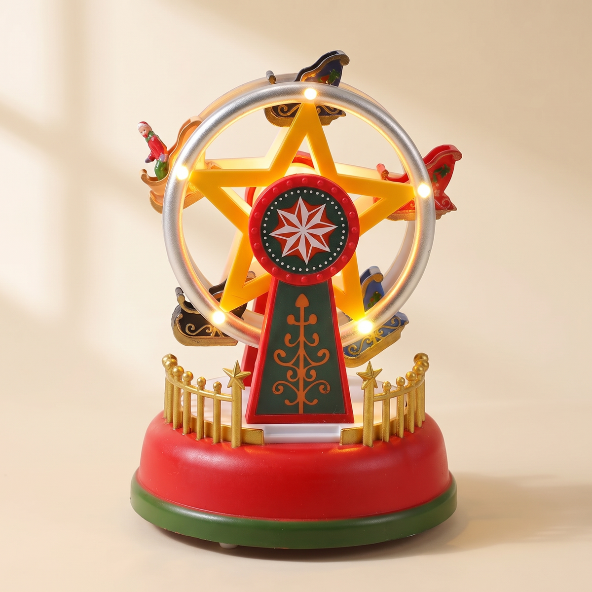 Light-Up Christmas Carousel — Ferris Wheel