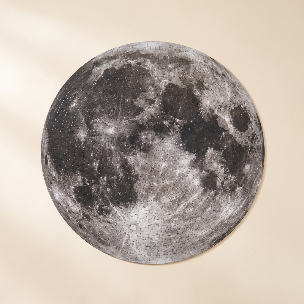 1000-Piece Puzzle: Moon & Earth — Moon