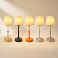 Fabric Shade Cordless Lamp, 2700K — Pleated