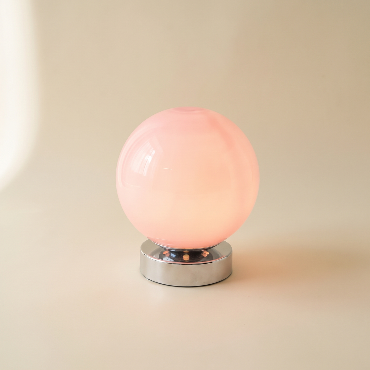 Murano-Style Glass Lamp — Pink