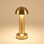 Mini Metal Cordless Lamp — Gold · Dome