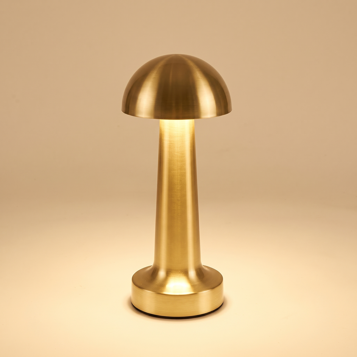 Mini Metal Cordless Lamp — Gold · Dome