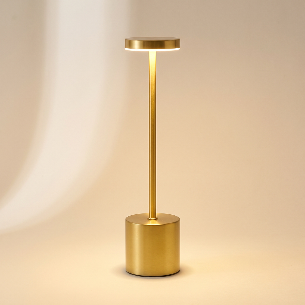 Mini Metal Cordless Lamp — Gold D