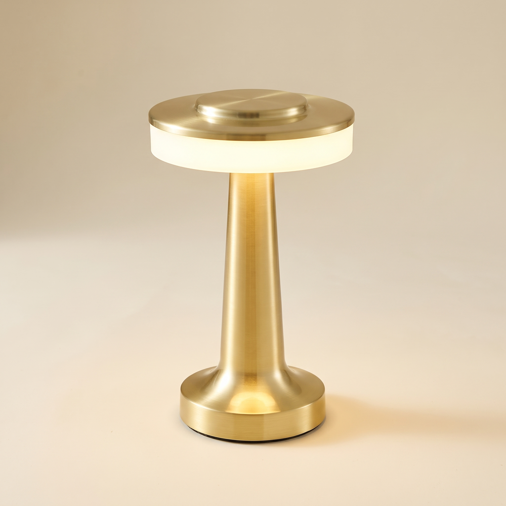 Mini Metal Cordless Lamp — Gold · Tulip