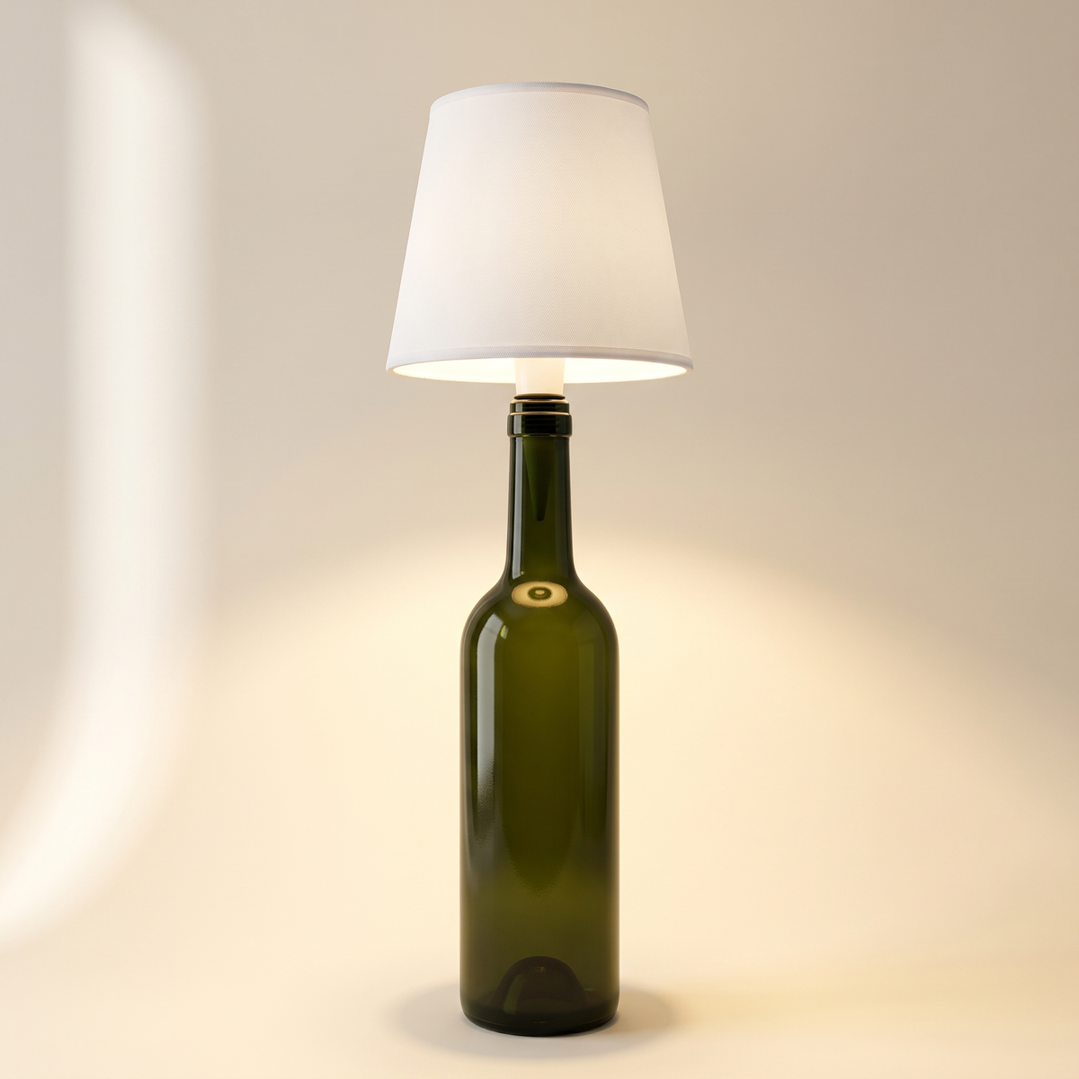 Wine Bottle Lamp Top — White