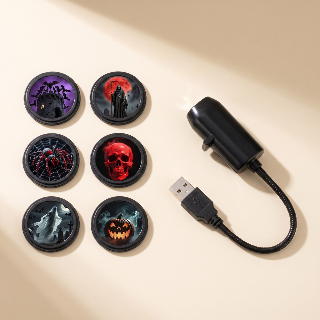 HauntGlow Halloween projector light — 6 Patterns, Set B