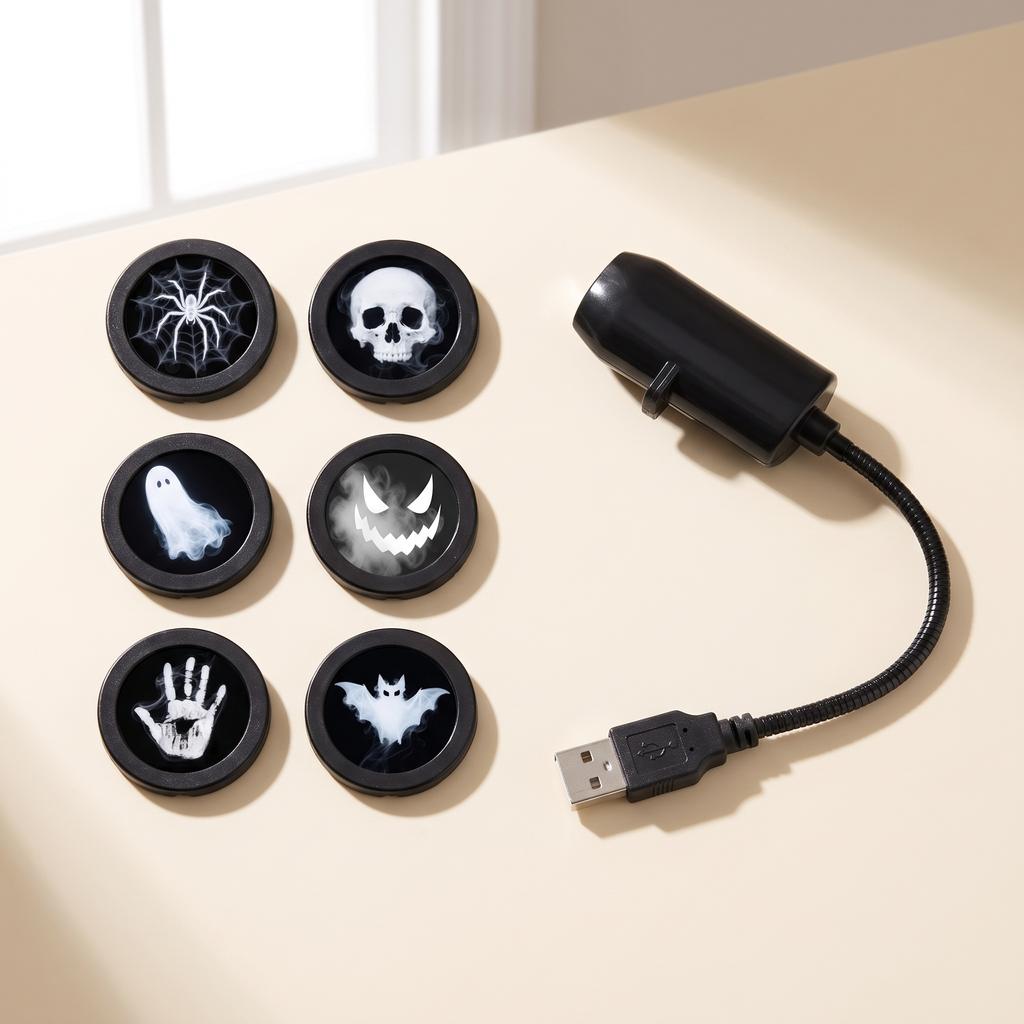 HauntGlow Halloween projector light — 6 Patterns, Set A