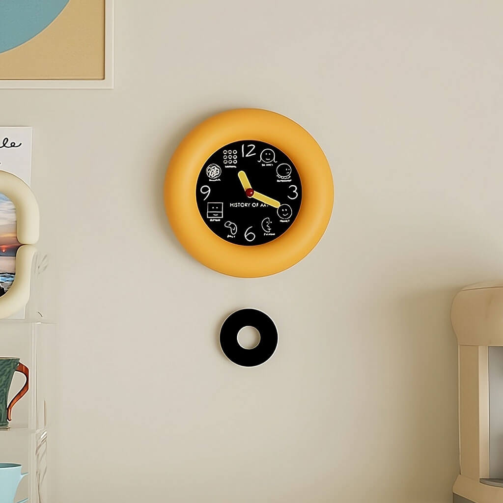 History of Art Minimalist Round Wall Clock