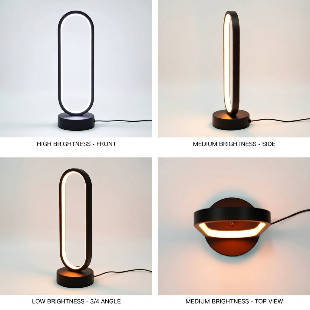 OvalGlow — 3-Color Dimmable LED Table Lamp