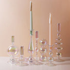 Iridescent Glass Candle Holder