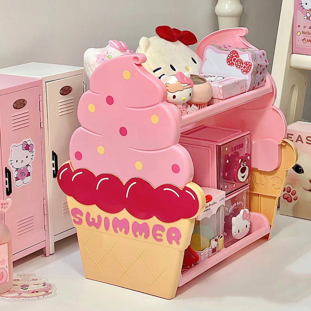 Kawaii Icecream Desktop Storage Shelf