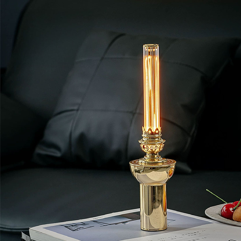 Vintage Rechargeable LED Oil Lamp