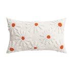Light Beige Tufted Flower Cushion Cover