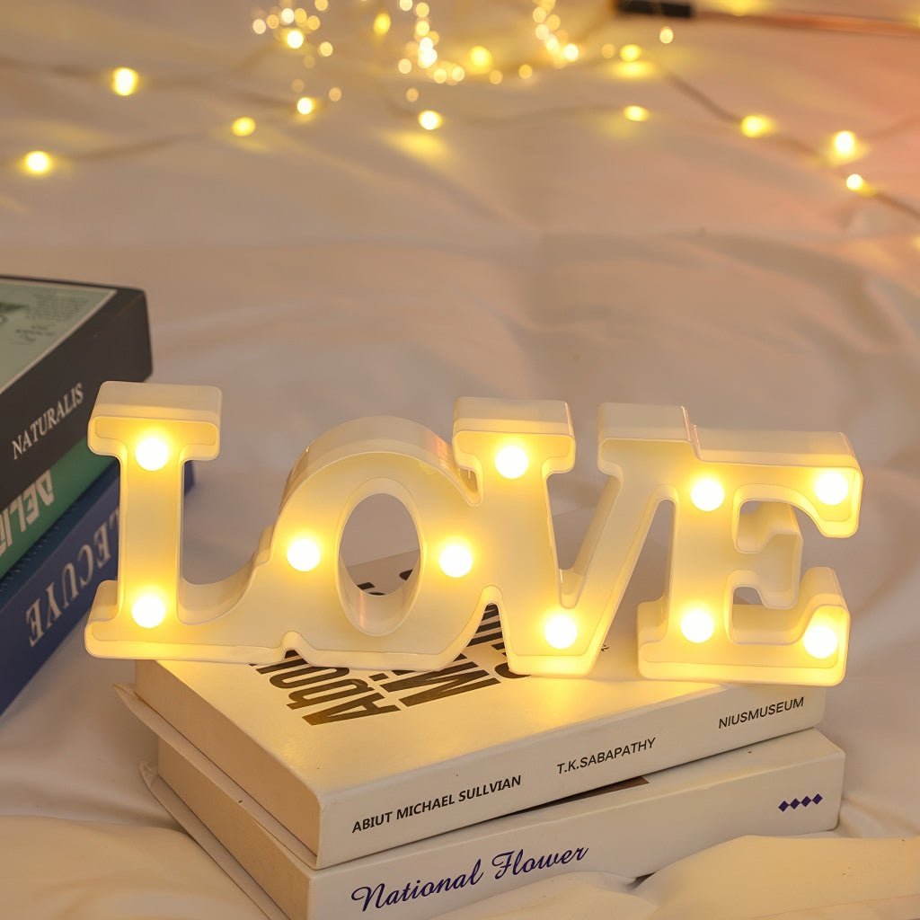 Illuminated Rustic "Love" Decor Sign