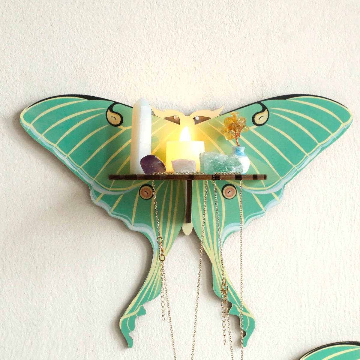 Luna Moth Wall Display Shelf