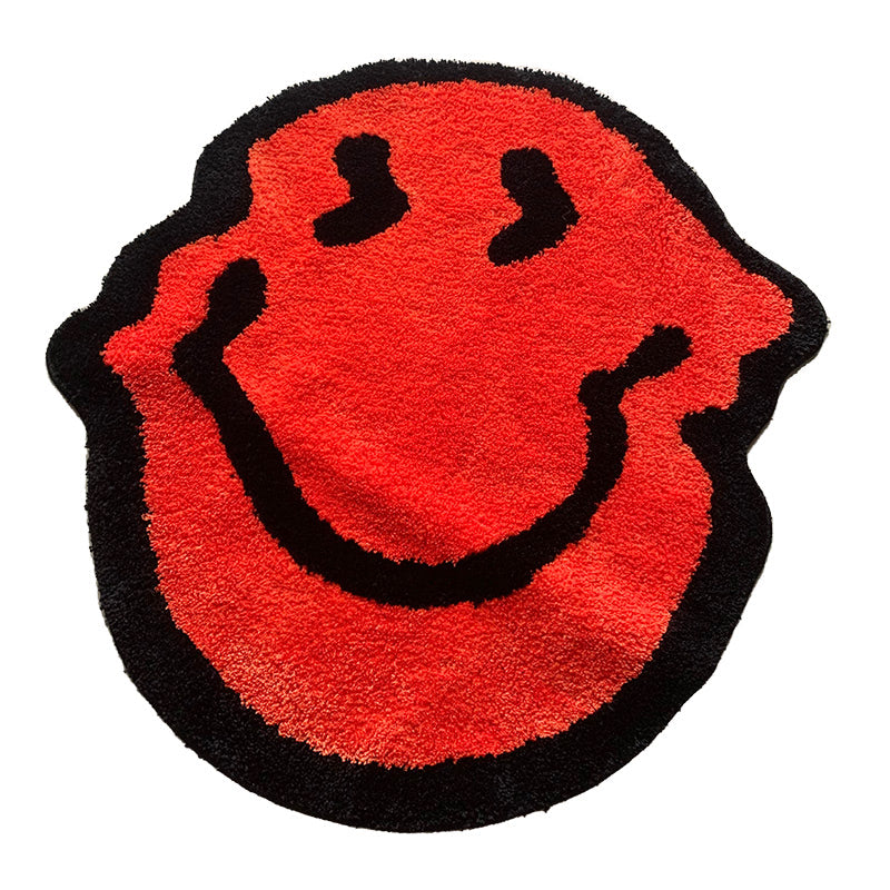 Melted Smiley Fluffy Rug