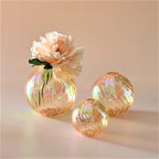 Spiral Glass Mini Ball Vase (3 Pack)