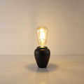 Wabi-Sabi & Zen Cordless Ceramic Edison Table Lamp for Bar & Bistro