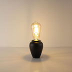 Wabi-Sabi & Zen Cordless Ceramic Edison Table Lamp for Bar & Bistro