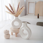Modern Hollow Circle Ceramic Vase