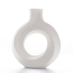 Modern Hollow Circle Ceramic Vase