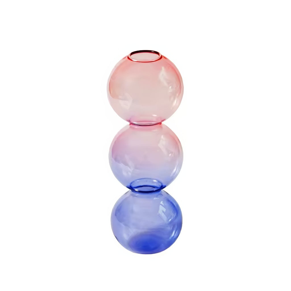 Multicolor Irregular Glass Candleholder
