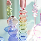 Multicolor Irregular Glass Candleholder