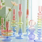 Multicolor Irregular Glass Candleholder