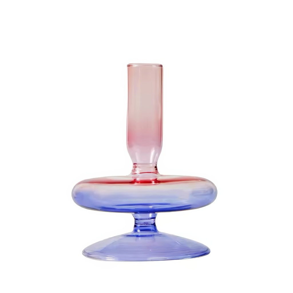 Multicolor Irregular Glass Candleholder