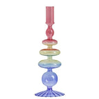 Multicolor Irregular Glass Candleholder