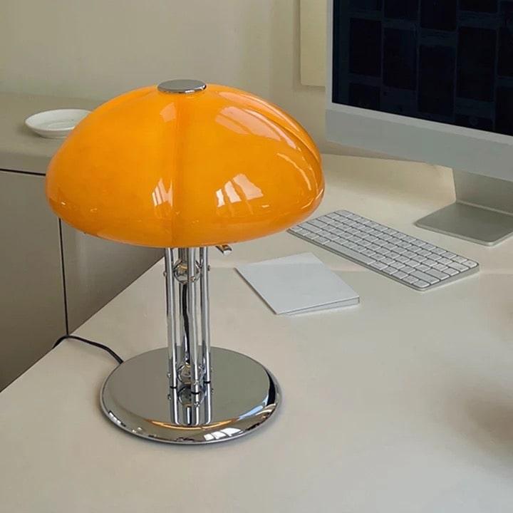 Pumpkin Glass Lamp