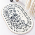 Outline Flowers Bath Mat