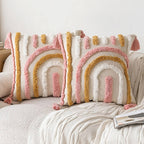 Pastel Arch Tufted Throw Pillow Cover