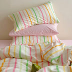 Colorful Pastel Stripes Bedding Set