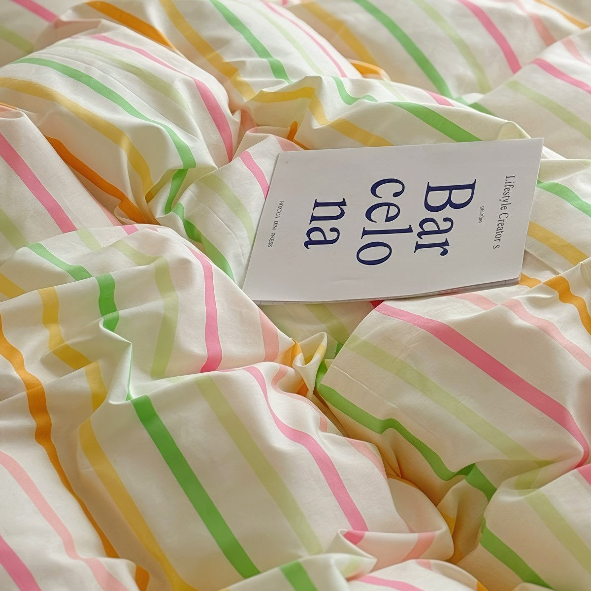 Colorful Pastel Stripes Bedding Set