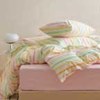 Colorful Pastel Stripes Bedding Set