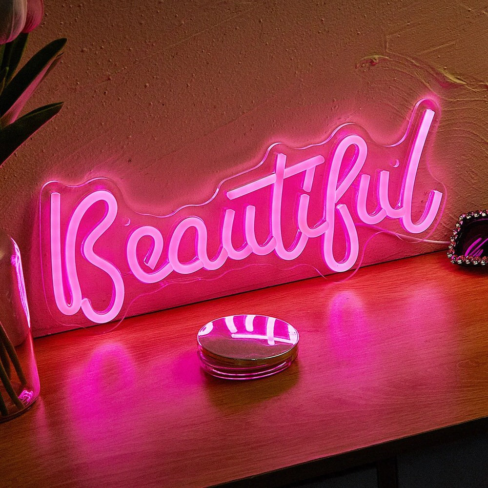 Pink Beautiful LED Neon Sign