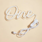 Pink "One" LED Wall Neon Sign
