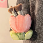 Pink Tulip Ceramic Pen Holder