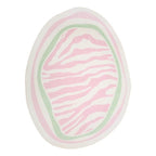 Pink Zebra Print Accent Rug