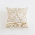 Beige Boho Tufted Cushion Cover